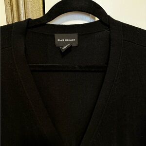Men’s Club Monaco 100% Wool Cardigan - WORN ONCE - BLACK